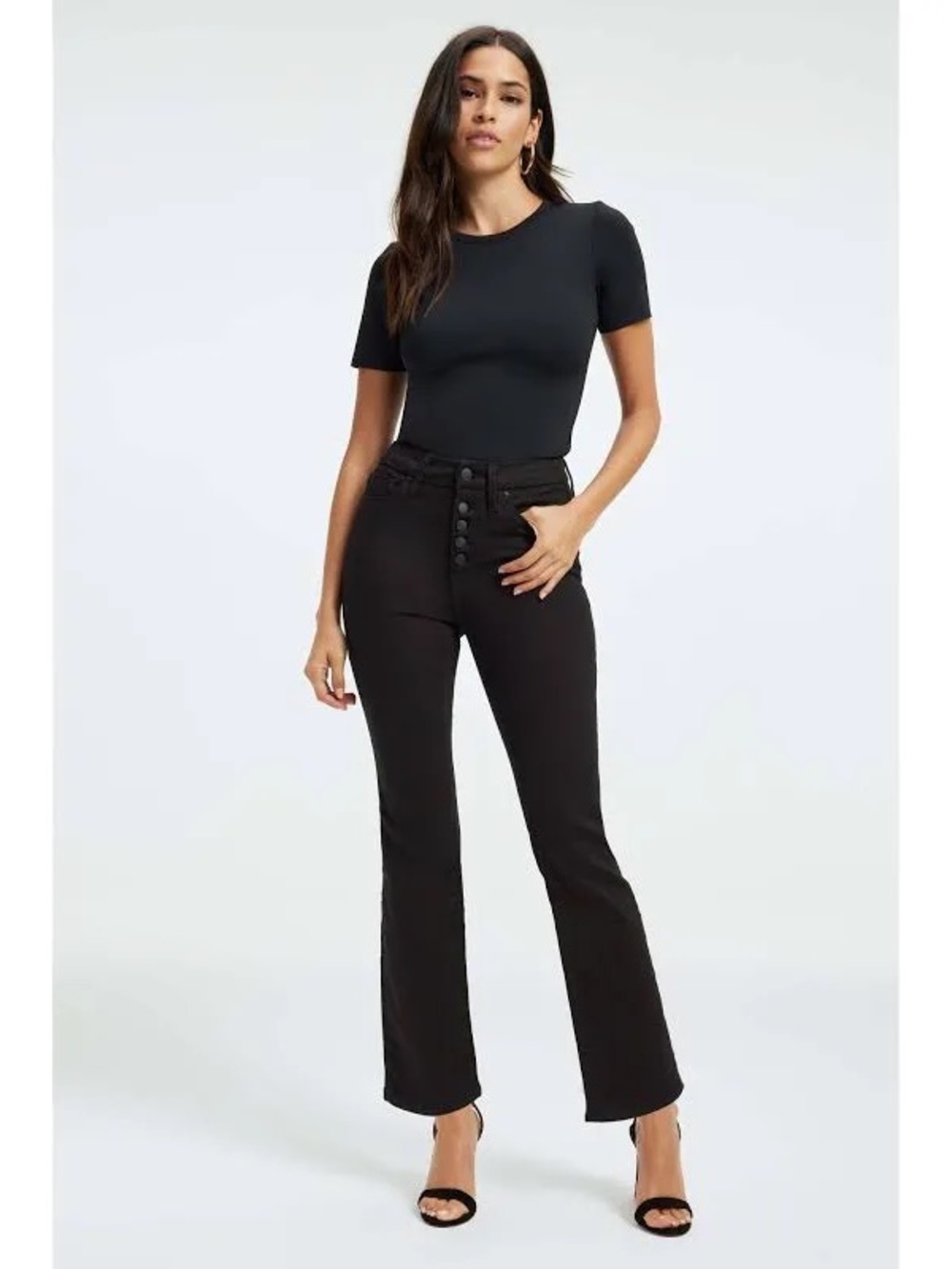 Good American Women's Straight Leg Jeans in Black